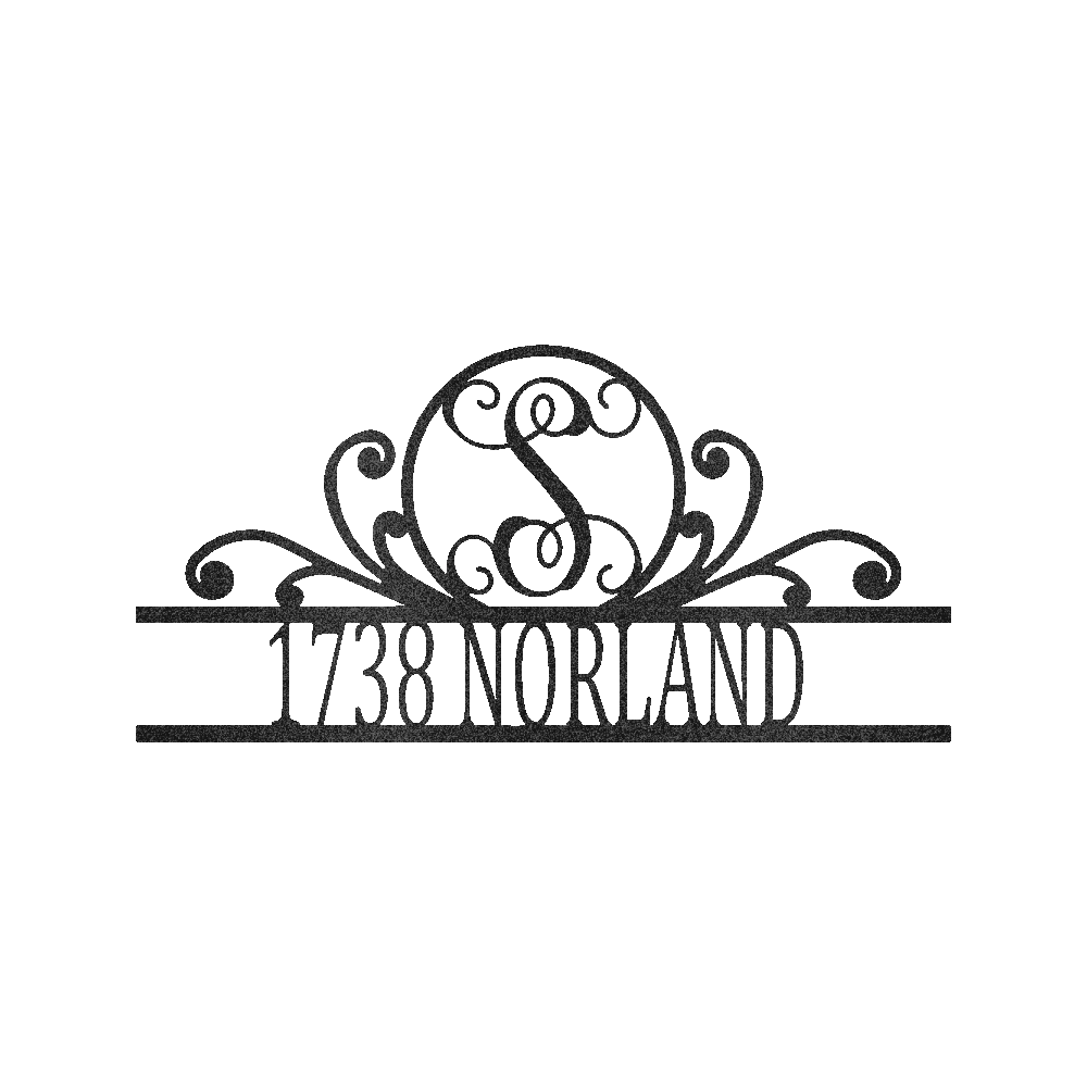 FAMILY NAME / HOME ADDRESS Custom Metal Sign