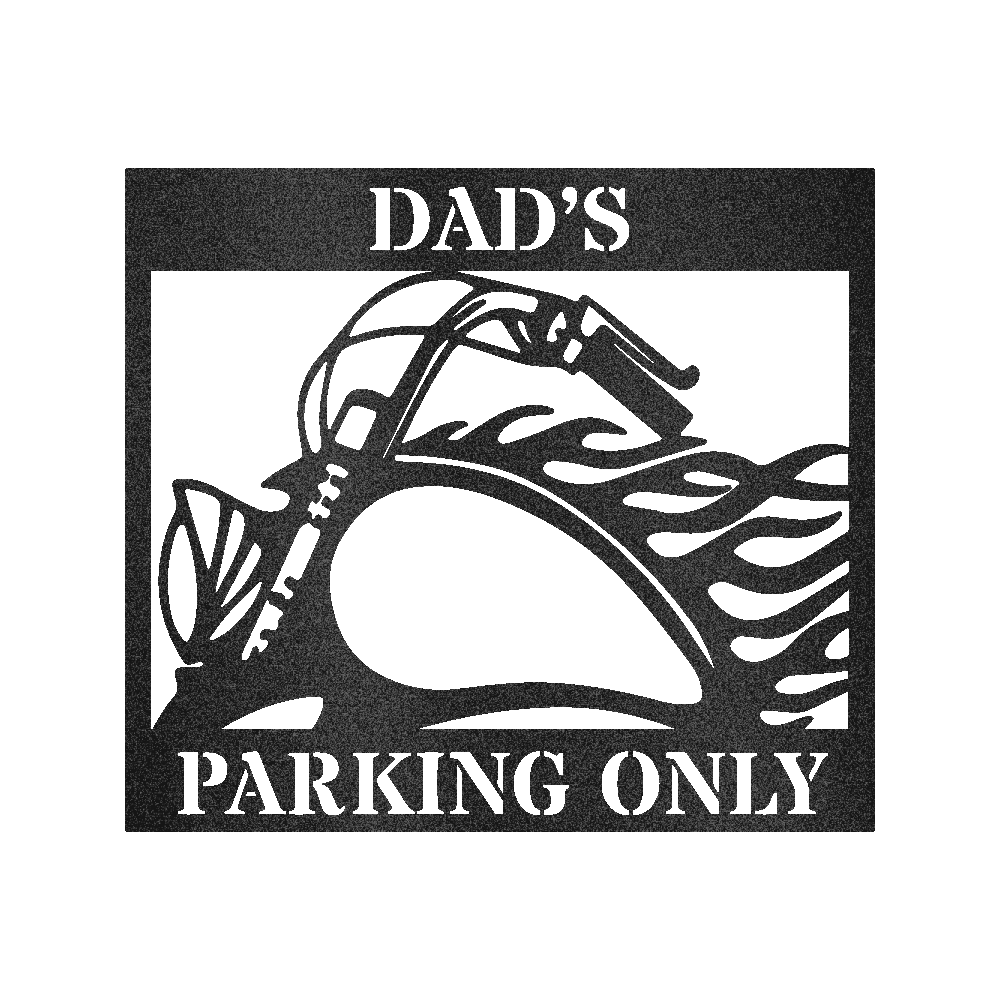 HOG PARKING Custom Metal Sign