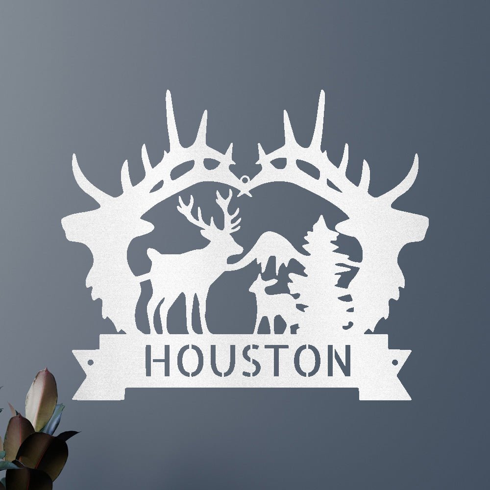 WOODLAND NAME Custom Metal Sign