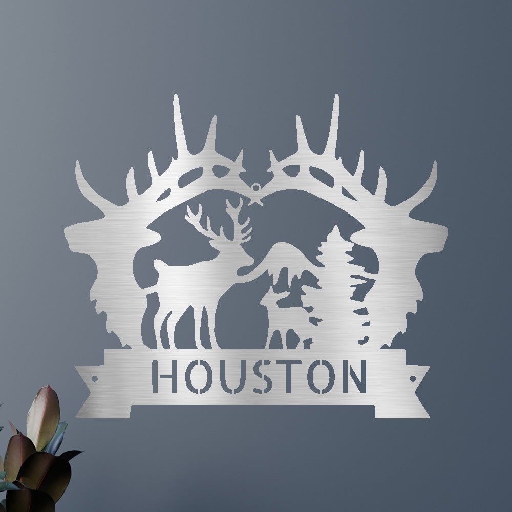 WOODLAND NAME Custom Metal Sign
