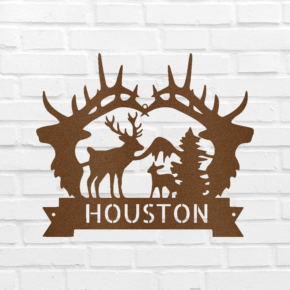 WOODLAND NAME Custom Metal Sign