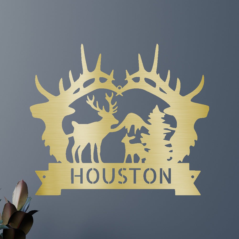 WOODLAND NAME Custom Metal Sign