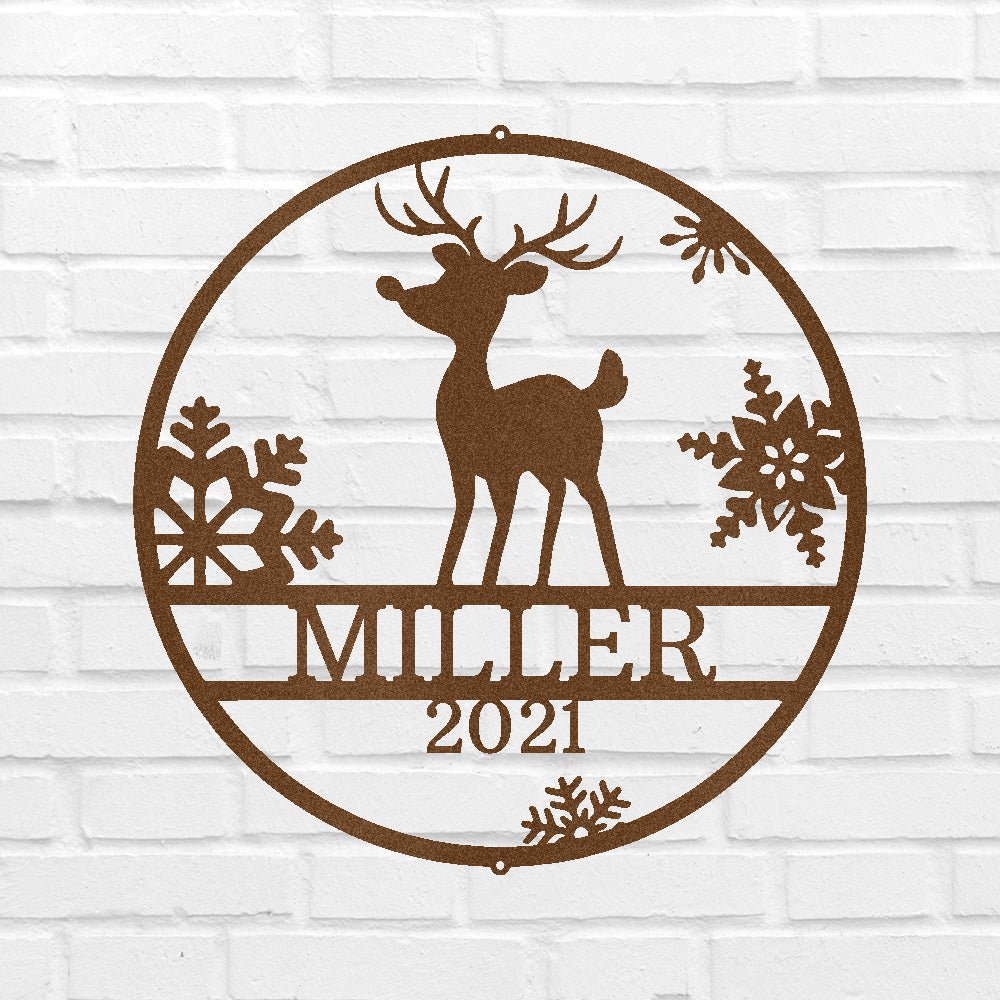 RUDOLPH / DEER Custom Metal Sign