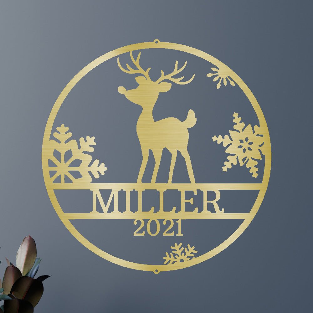 RUDOLPH / DEER Custom Metal Sign