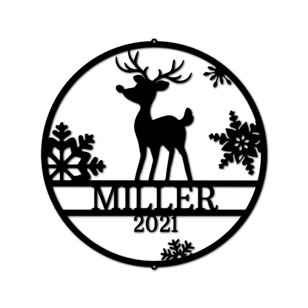 RUDOLPH / DEER Custom Metal Sign