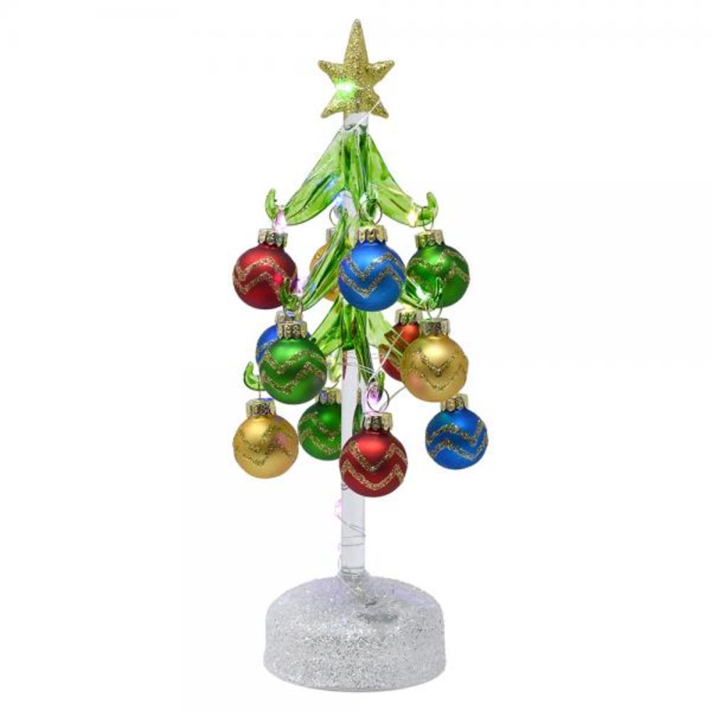 LED Christmas Tree w/Glass Ornaments
