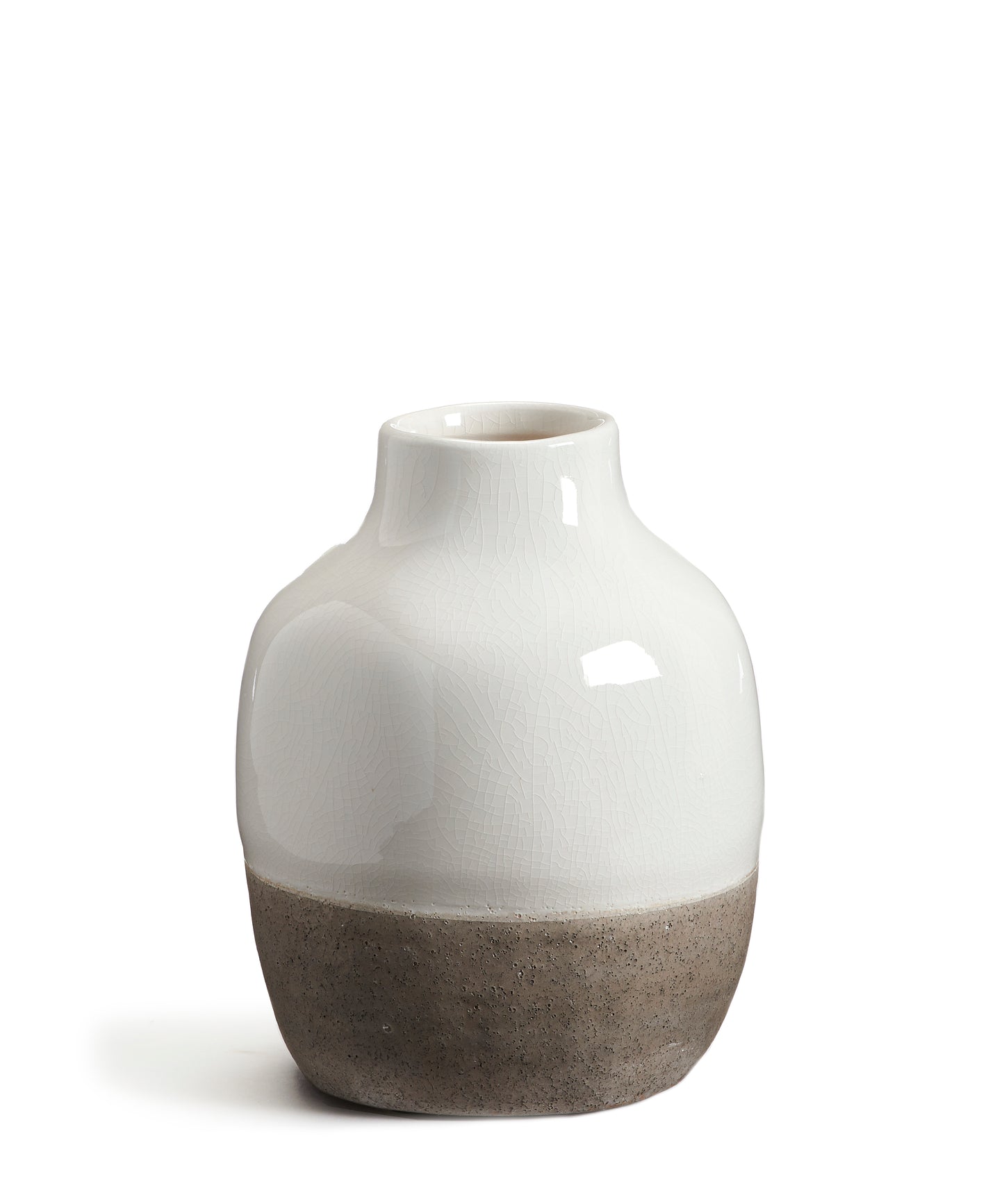 White & Brown Vase (CLEARANCE)