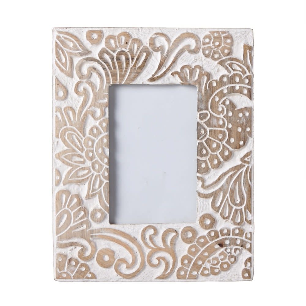 Carved Mango Wood Frame (4x6) (CLEARANCE)