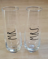 MR & MRS Stemless Flutes (CLEARANCE)