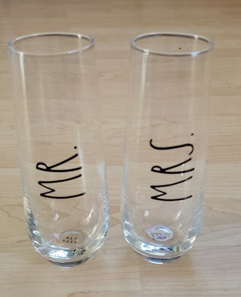 MR & MRS Stemless Flutes (CLEARANCE)