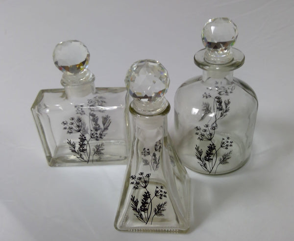 Decorative Bottle with Faceted Stopper (CLEARANCE)