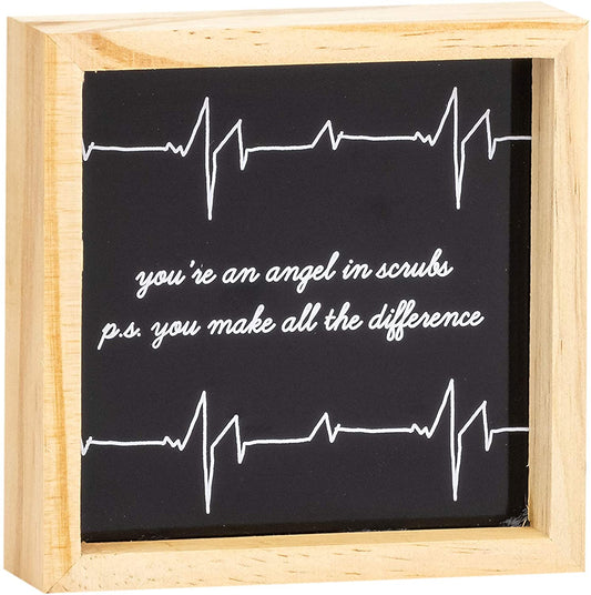 ANGELS IN SCRUBS Box Sign (CLEARANCE)
