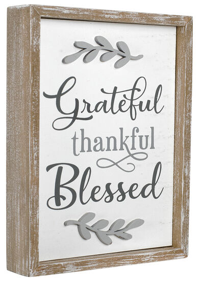 GRATEFUL...THANKFUL Box Sign