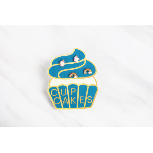 Cupcake Stud Earring Set