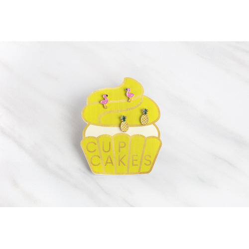 Cupcake Stud Earring Set