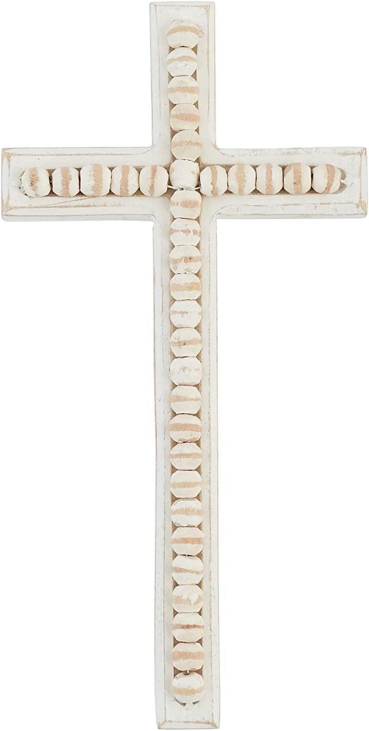 White-washed Beaded Crosses
