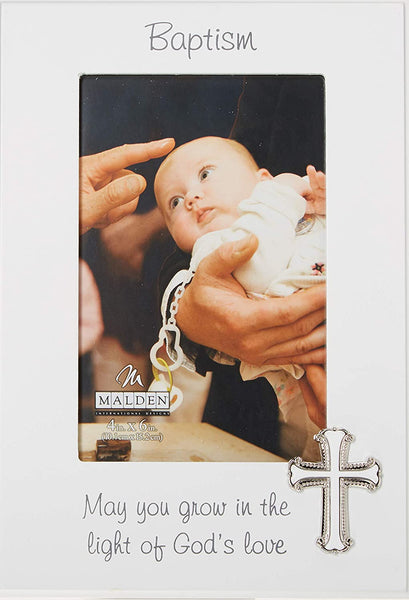 4x6 BAPTISM Frame w/Metal Cross (CLEARANCE)