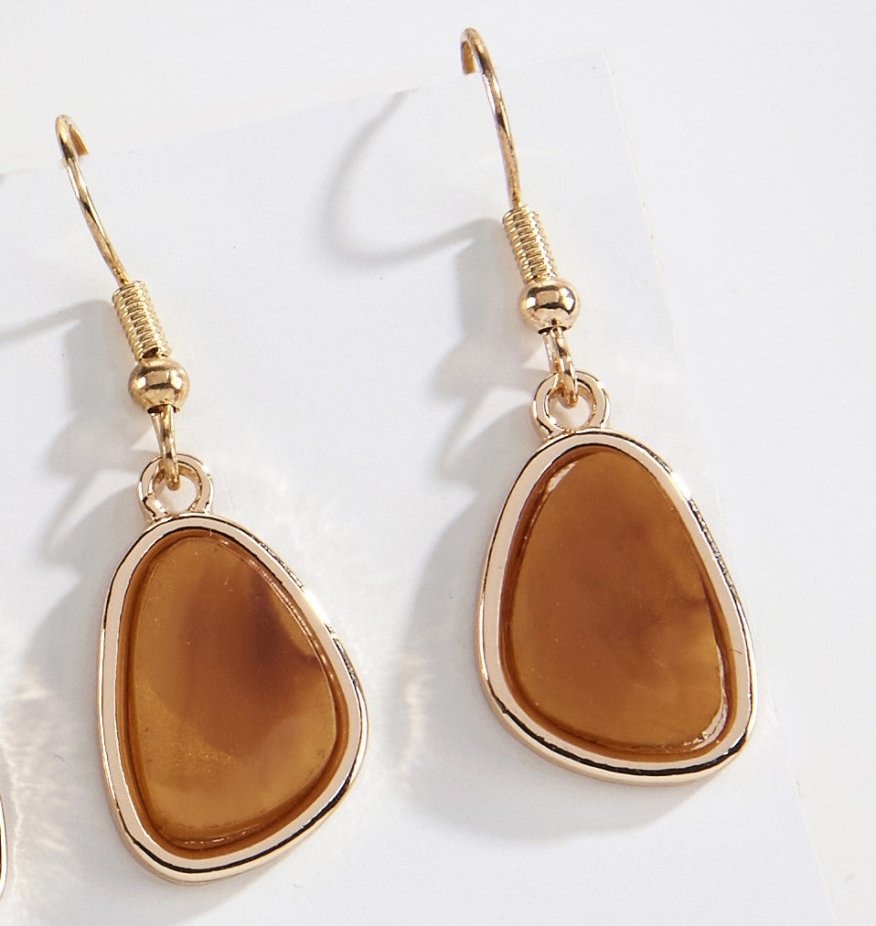 Stone Pendant Earrings