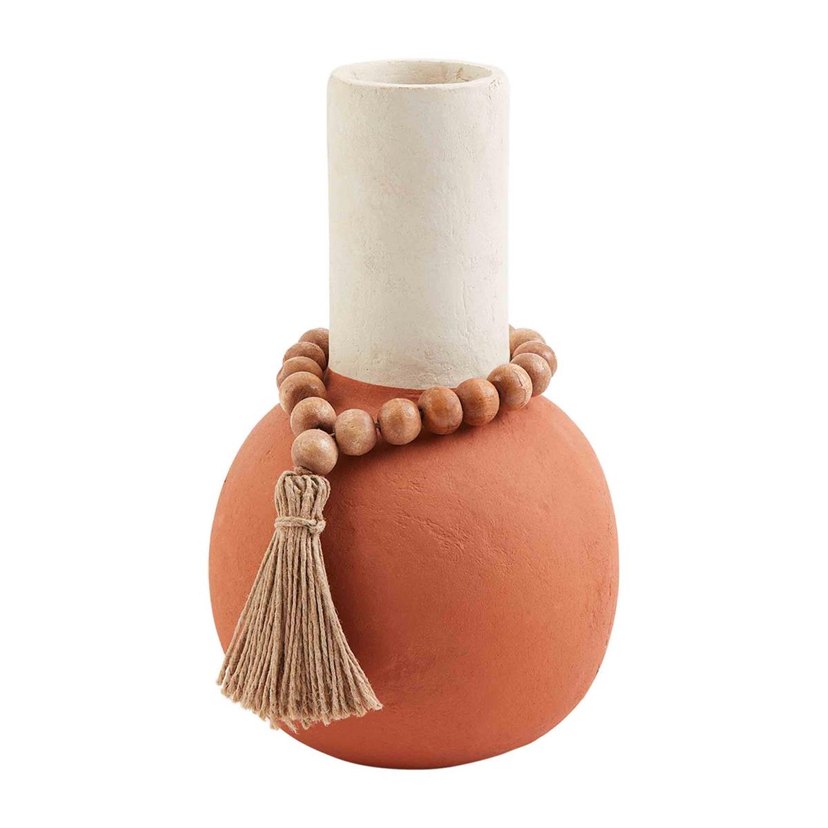 Painted Vase w/Beads (CLEARANCE)