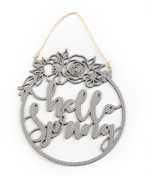 Laser-cut HELLO SPRING Sign (CLEARANCE)