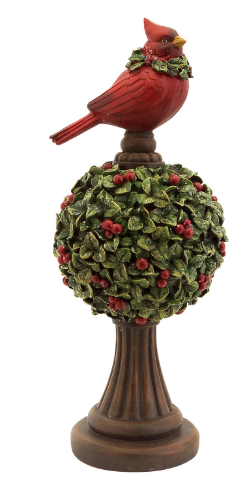 Mistletoe Topiary with Cardinal (Large) (CLEARANCE)