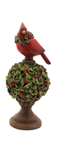 Mistletoe Topiary With Cardinal (Small) (CLEARANCE)