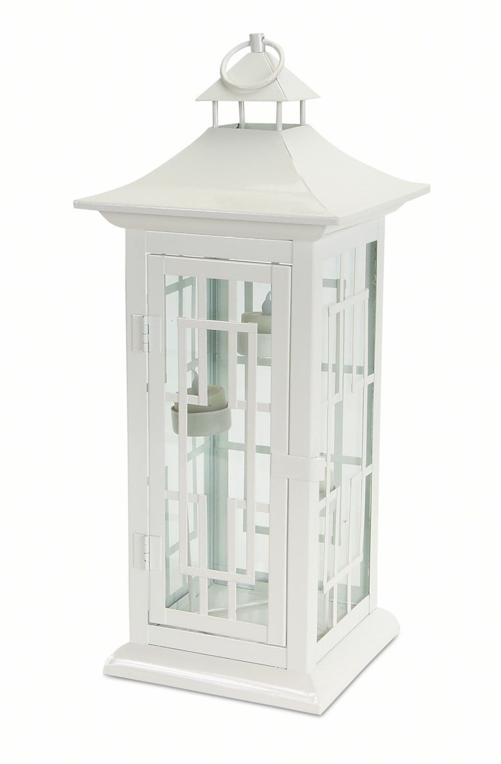 WHITE Tea Light Lantern (CLEARANCE)