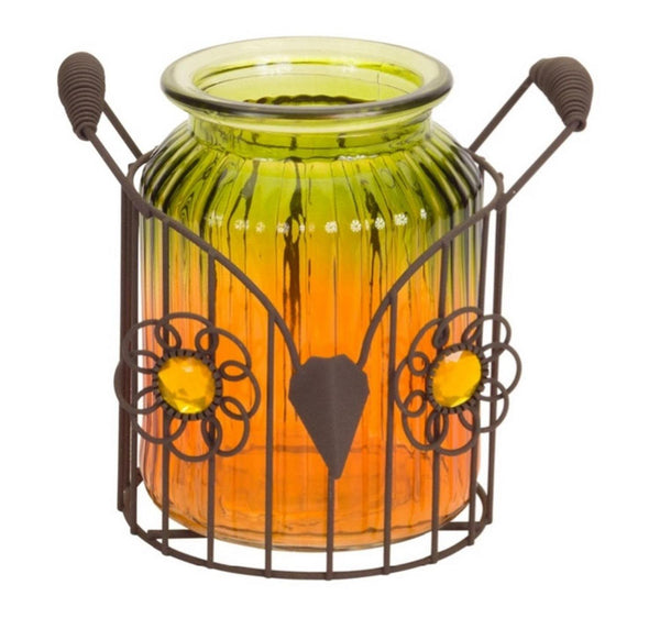 Jar w/wire Owl Caddy (CLEARANCE)