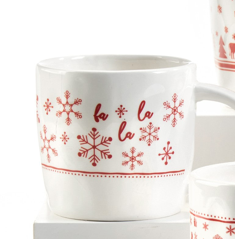 Red & White Ceramic Mugs