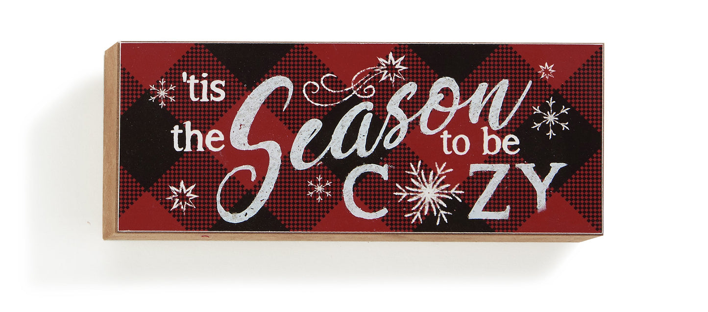 Buffalo Plaid Block Sign (CLEARANCE)