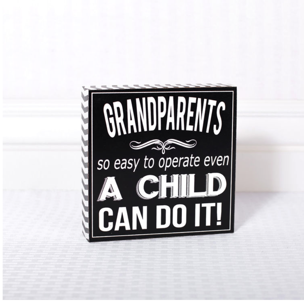 GRANDPARENTS Wood Sign  (CLEARANCE)