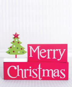 MERRY CHRISTMAS w/Tree Block Set (CLEARANCE)