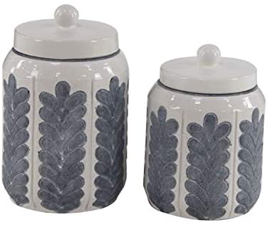 2-pc Blue & White Canister Set (CLEARANCE)