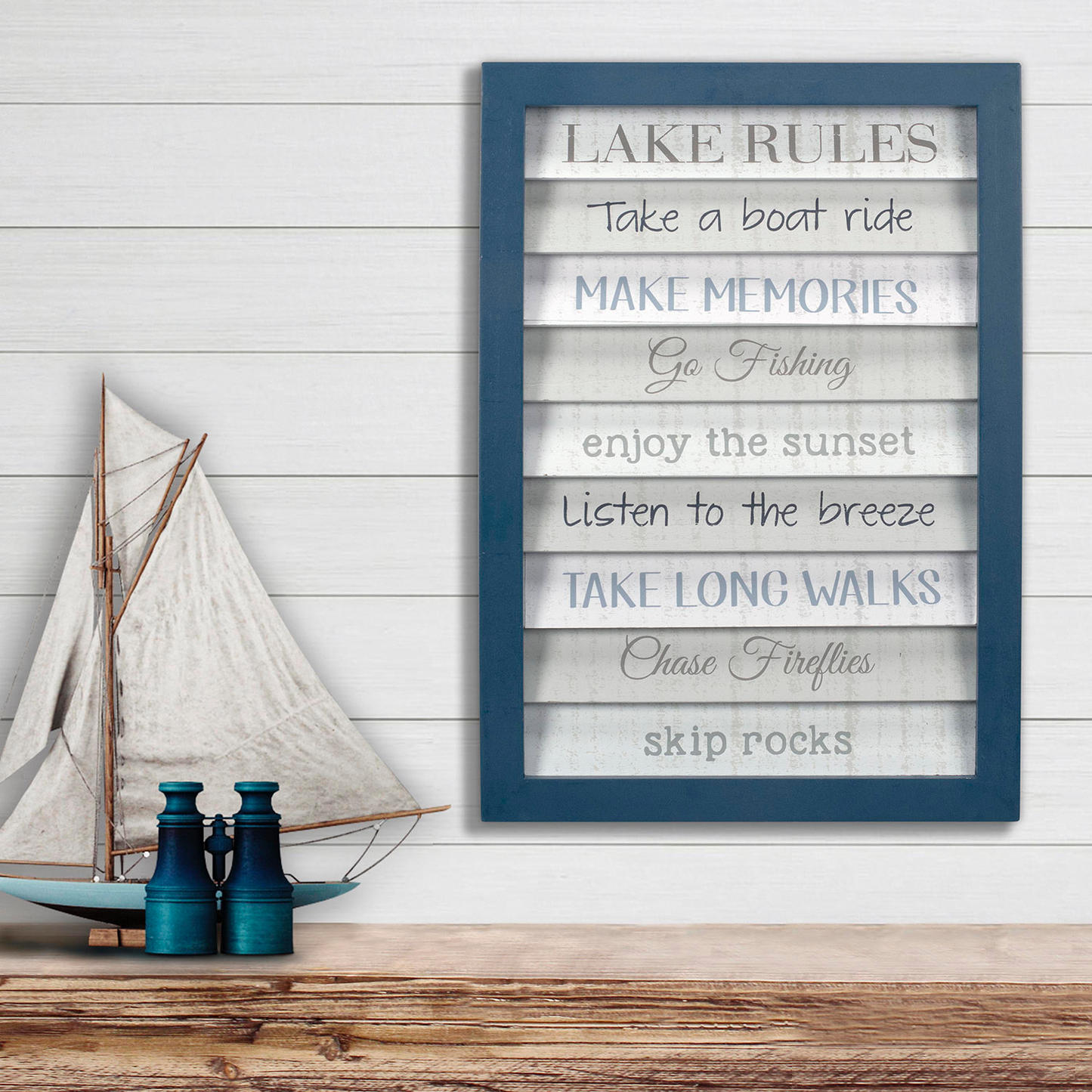 LAKE RULES Shutter Sign