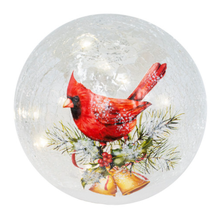 LED Crackle Glass Globe