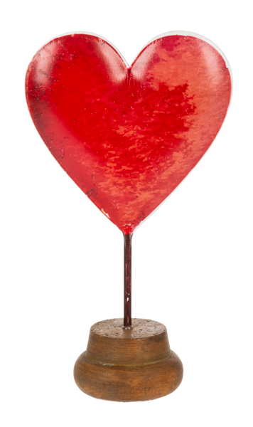 Watercolor Heart on Stand