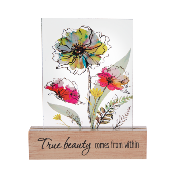 Floral Desk Plaque