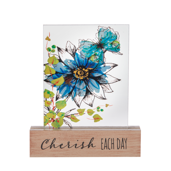 Floral Desk Plaque