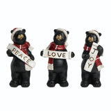 Rustic Christmas Bear Figurine