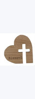 Heart-shaped Sign w/Cutout Cross