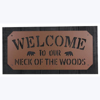 Laser-cut WELCOME Sign