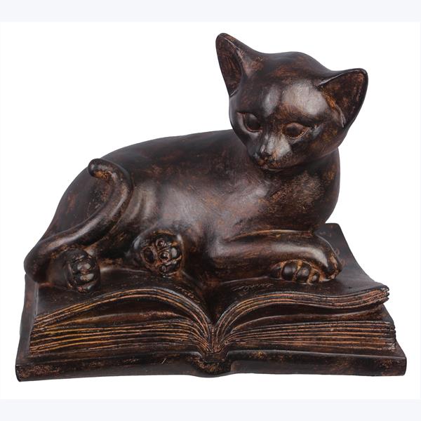 Resin Bookcase Cats