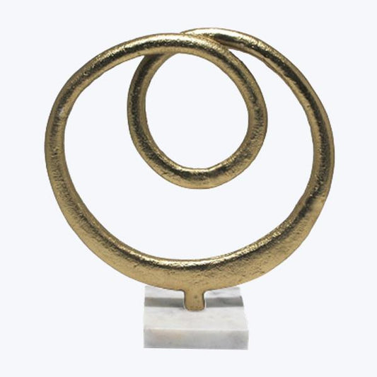 Gold Sculpture on Marble Base