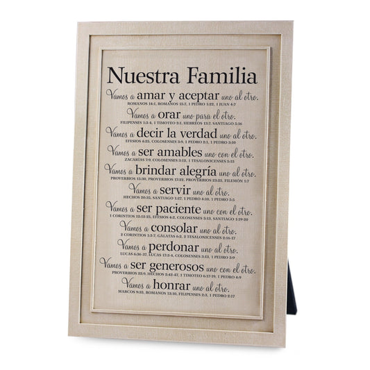 NUESTRA FAMILIA Plaque