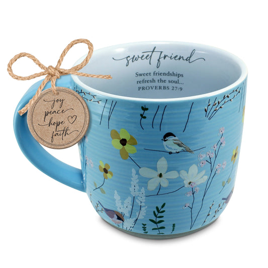 Floral Bird Mug...SWEET FRIEND