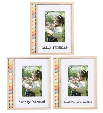 Rainbow Collection Beaded Photo Frame