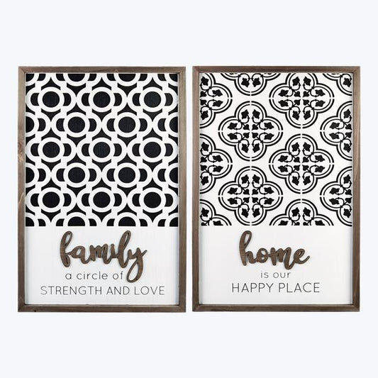 Black-and-White Wood Sign with Lifted Letters (CLEARANCE)