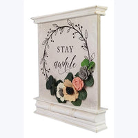 Tabletop Sign with Felt Flowers