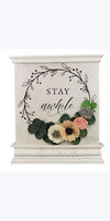 Tabletop Sign with Felt Flowers