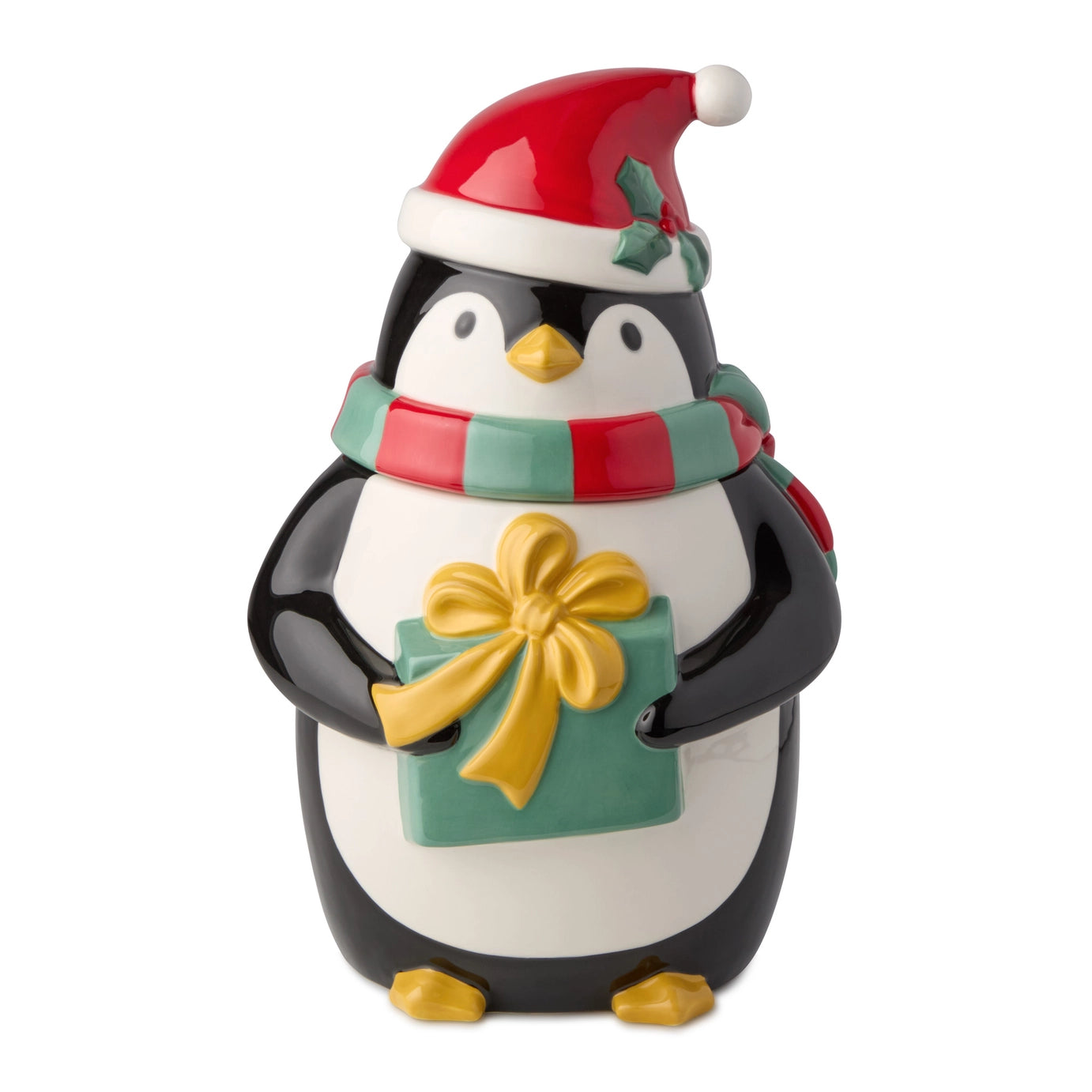 Christmas Whimsy Penguin 3D Cookie Jar